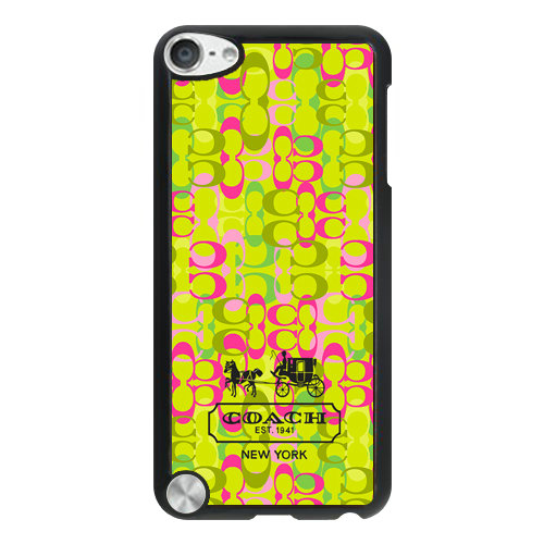 Coach In Confetti Signature Green iPod Touch 5TH AJJ